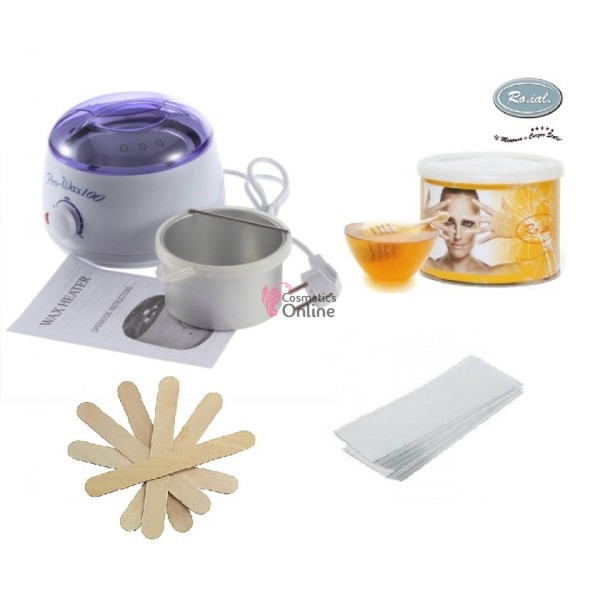 Kit pentru epilat Prowax cu ceara cu miere Roial sau Italwax 400 ml
